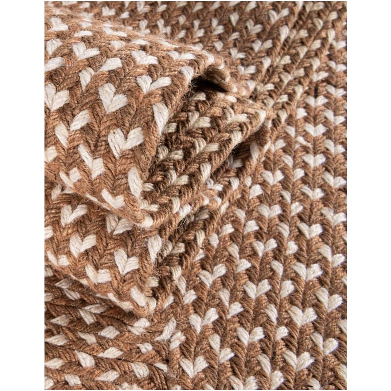 Tapete de Yute Trenzado Escoces en Café