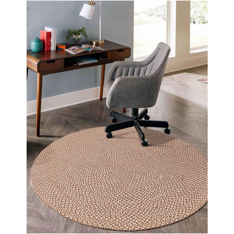 Tapete de Yute Trenzado Escoces en Café