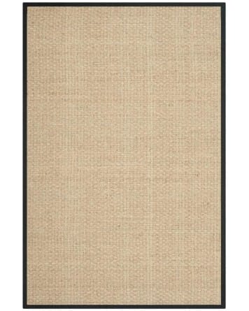 Tapete de Fibra Natural con Orilla Negra