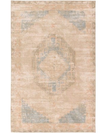 Tapete Periodo de Medallón en Beige y Azul