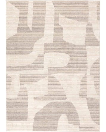 Tapete Java de Figuras en Marfil con Gris