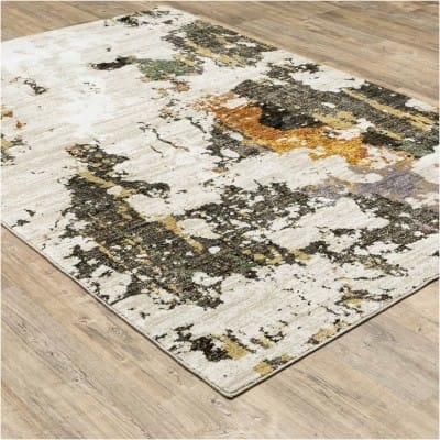 Tapete Evolución Abstracto Beige y Carbon