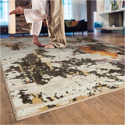 Tapete Evolución Abstracto Beige y Carbon